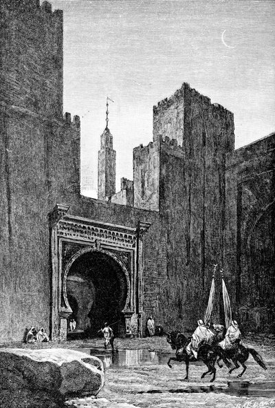 Poort naar de kasbah, Fez, Marokko door Unbekannt