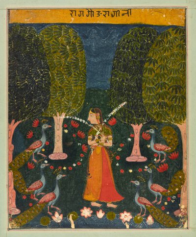 Gauri Ragini, folio uit een Ragamala door Unbekannt