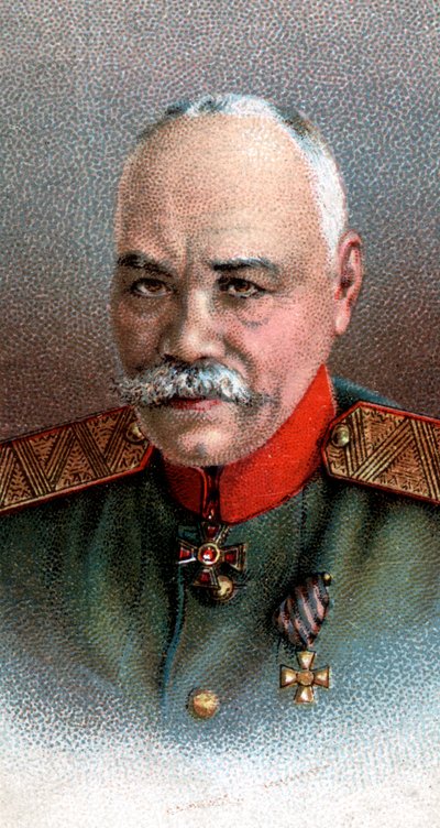 Generaal Mikhail Vasilevich Alexeiev 1857-1918, Russische soldaat, 1917 door Unbekannt
