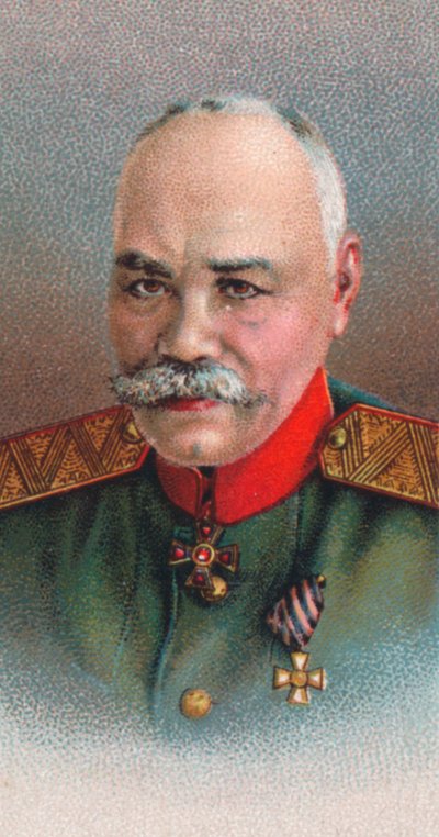 Generaal Mikhail Vasiliyevich Alekseyev 1857-1918, generaal van het keizerlijke Russische leger, 1917 door Unbekannt