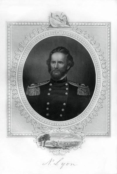 Generaal Nathaniel Lyon, generaal van de Unie in de Amerikaanse Burgeroorlog, 1862-1867 door Unbekannt