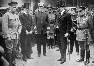 Generaal Pershing arriveert in Liverpool, 8 juni 1917, c1920 door Unbekannt