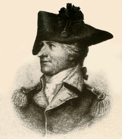 Generaal Philemon Dickinson, met hoog uitgesneden jas, ca. 1780, 1937 door Unbekannt