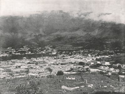 Algemeen Uitzicht op de Tafelberg in Dampen, Kaapstad, Zuid-Afrika, 1895 door Unbekannt