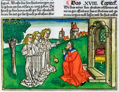 Genesis 18:2: Abraham en de drie engelen door Unbekannt