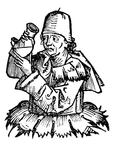 Gentile da Foligno, 14e-eeuwse Italiaanse arts, onderzoekt een urinemonster, 1493 door Unbekannt