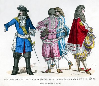 Herenkostuum en de Hertog van Orléans, broer van koning Lodewijk XIV, 1663 1882-1884 door Unbekannt