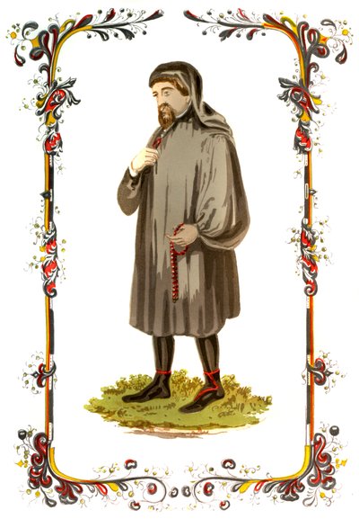 Geoffrey Chaucer, 14e eeuwse Engelse auteur, dichter, filosoof, bureaucraat en diplomaat door Unbekannt