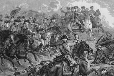 George II. bij Dettingen, 27 juni 1743 door Unbekannt
