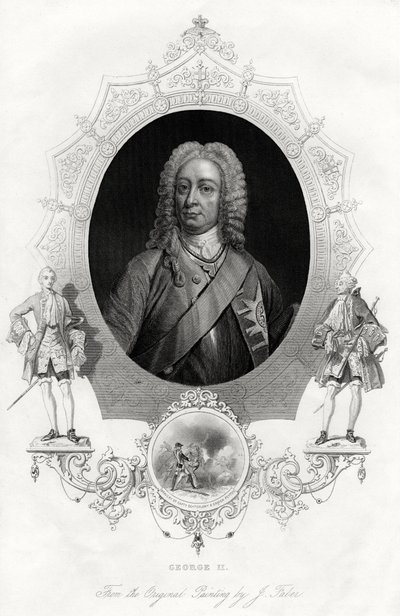 George II, koning van Groot-Brittannië en Ierland, 1860 door Unbekannt