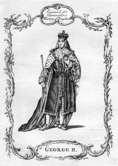 George II van Groot-Brittannië door Unbekannt