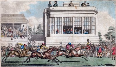 George IV en de hertog van York, De Koninklijke Tribune, Ascot, vroege 19e eeuw door Unbekannt