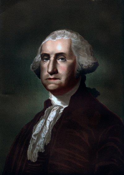 George Washington 1732-1799, eerste president van de Verenigde Staten van Amerika, 1837 door Unbekannt