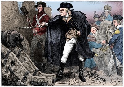 George Washington bij het Beleg van Yorktown, Virginia door Unbekannt