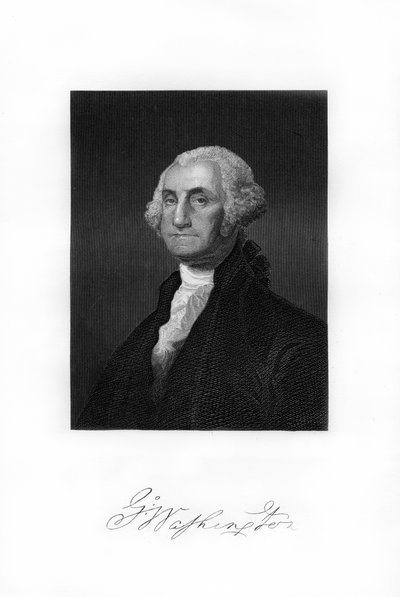 George Washington, de eerste president van de Verenigde Staten, 1872 door Unbekannt