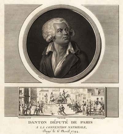Georges Danton, Afgevaardigde van Parijs bij de Nationale Conventie, geëxecuteerd 1794 door Unbekannt