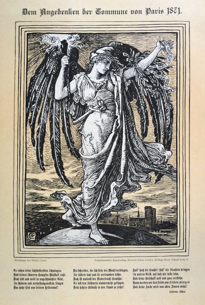 Duitse allegorie van de Parijse Commune, 1871 door Unbekannt