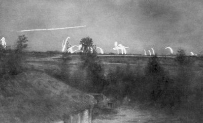 Duitse artillerie, het Champagne-front, Frankrijk, Eerste Wereldoorlog, 1915 door Unbekannt