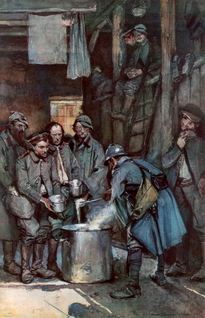 Duitse gevangenen in Souville, Verdun, Frankrijk, 26 maart 1916, 1926 door Unbekannt