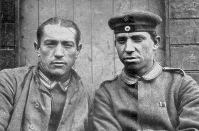 Duitse gevangenen genomen door Canadese troepen, Vimy, Frankrijk, Eerste Wereldoorlog, 1917 door Unbekannt