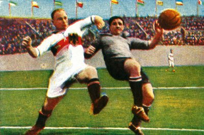Duitsland-Uruguay voetbalwedstrijd, 1928 door Unbekannt