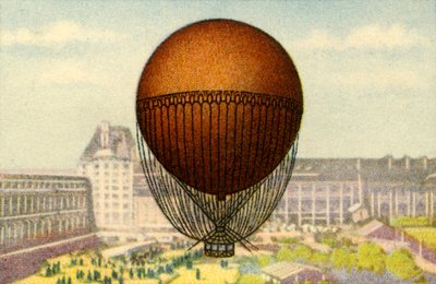Giffards ballon tentoongesteld op de Wereldtentoonstelling van Parijs door Unbekannt