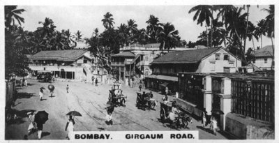 Girgaum Road, Bombay, India, ca. 1925 door Unbekannt
