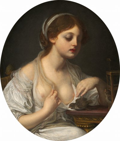 Meisje met vogels, ca. 1780-1782 door Unbekannt