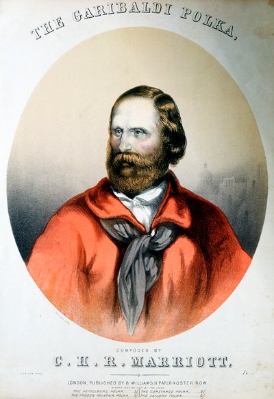 Giuseppe Garibaldi, Italiaanse patriot, ca. 1864 door Unbekannt