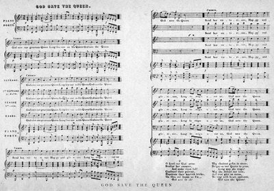 God Save the Queen, bladmuziek, 1900 door Unbekannt