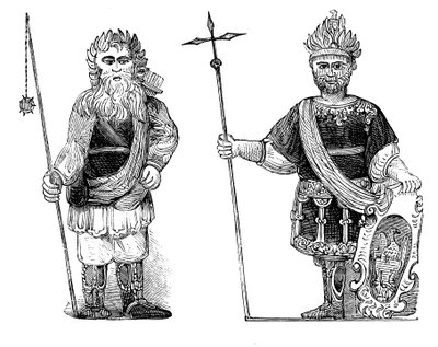 Gog en Magog, Guildhall, Londen door Unbekannt