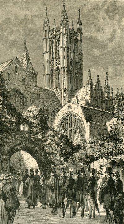 Naar de dienst door de donkere ingang: koloniale en Indiase bezoekers in Canterbury, 1886 door Unbekannt