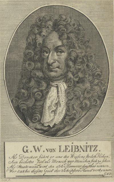 Gottfried Wilhelm Leibniz 1646-1716 door Unbekannt