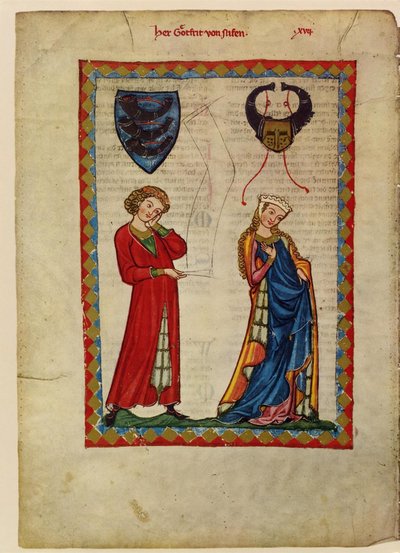 Gottfried von Neifen Uit de Codex Manesse, tussen 1305 en 1340 door Unbekannt