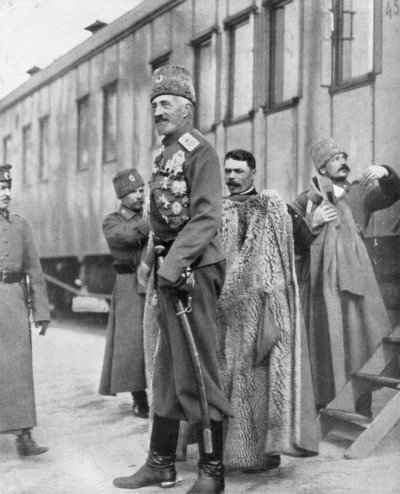 Grootvorst Nikolai Nikolaevich, Russische generaal uit de Eerste Wereldoorlog, 16-17 maart 1917 door Unbekannt