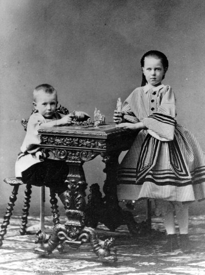 Grootvorst Sergei Alexandrovich en Grootvorstin Maria Alexandrovna van Rusland, 1860 door Unbekannt