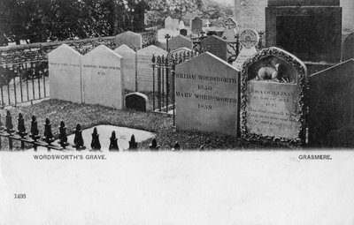 Graf van de dichter William Wordsworth, Grasmere, Westmorland, 20e eeuw door Unbekannt