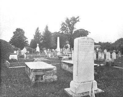 Graven van Jonathan Edwards en Aaron Burr, Princetown, New Jersey, VS, ca. 1900 door Unbekannt