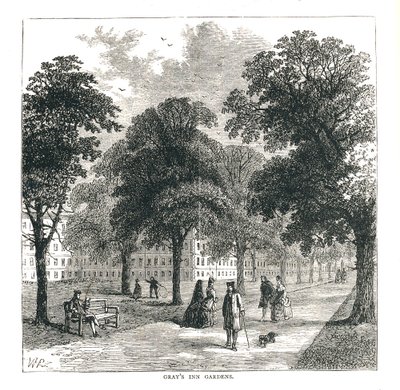 Grays Inn Gardens, 1878 door Unbekannt