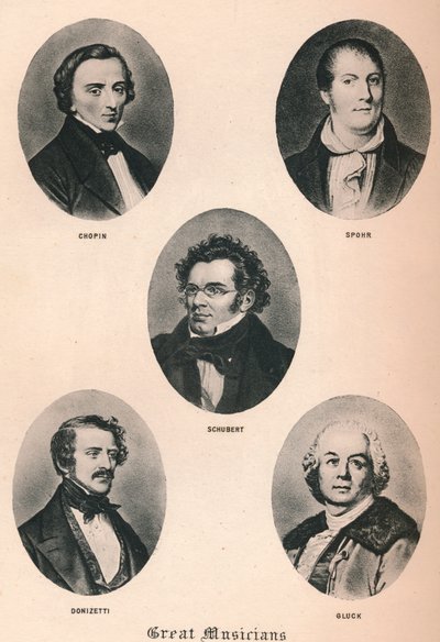Grote muzikanten - Plaat XIII., 1895 door Unbekannt