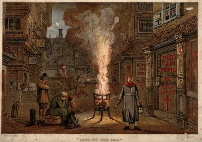 Grote pest in Londen, 1665 door Unbekannt