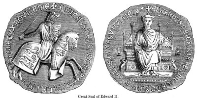 Grote zegel van Edward II door Unbekannt