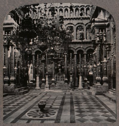 Griekse kathedraal in de Heilig Grafkerk, Jeruzalem, ca. 1900 door Unbekannt