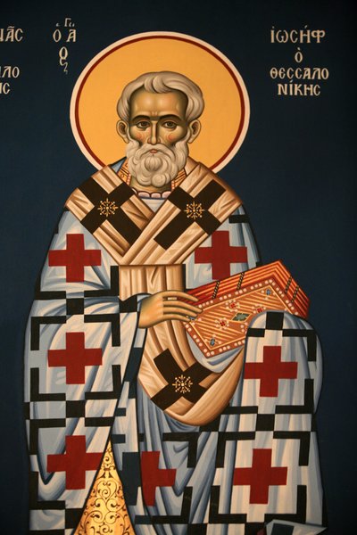 Grieks-orthodox icoon met Sint Jozef van Thessaloniki door Unbekannt