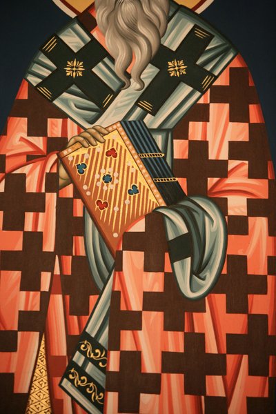 Detail van een Grieks-orthodox icoon, Thessaloniki, Griekenland door Unbekannt