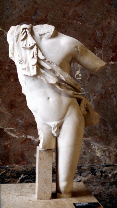 Grieks standbeeld van een mannelijk torso, 5e eeuw v.Chr. door Unbekannt