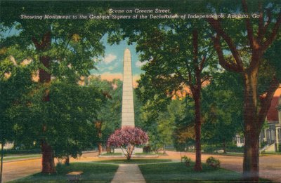 Greene Street, kijkend naar het oosten vanaf Center Street, Augusta, Georgia, Amerika, ca. 1910 door Unbekannt