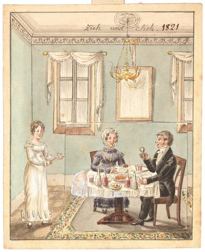 Wenskaart, 1821 door Unbekannt