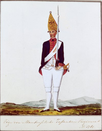 Grenadier van het regiment Zöge von Manteuffel door Unbekannt
