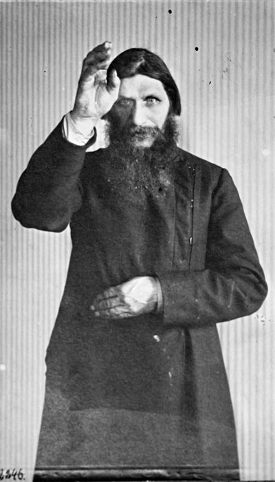 Grigori Yefimovich Raspoetin, Russische mysticus en heilige man, ca. 1914-ca. 1916 door Unbekannt